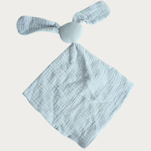 Load image into Gallery viewer, Mint green baby bunny comforter blanket with a round head and a squared body Little Scandi baby comforter blanket

