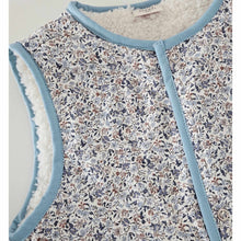 Load image into Gallery viewer, Kids Stylish - Poppy Leafy Vest design - Gilet Outerwear Clothing Sleeveless Vest Warm Vest Scandi Stylish - Chest Close up on vest - Little Scandi baby
