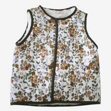 Load image into Gallery viewer, Kids Stylish Vest - Child Gilet - Baby Vest - baby gilet - outerwear - Front of vest - Viola cornuta design - Little Scandi baby
